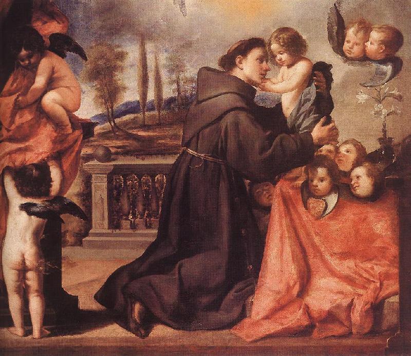 PEREDA, Antonio de St Anthony of Padua with Christ Child af Norge oil painting art